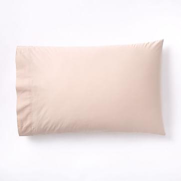 Organic Washed Cotton Standard Pillow Case, Set of 2, Pink Blush