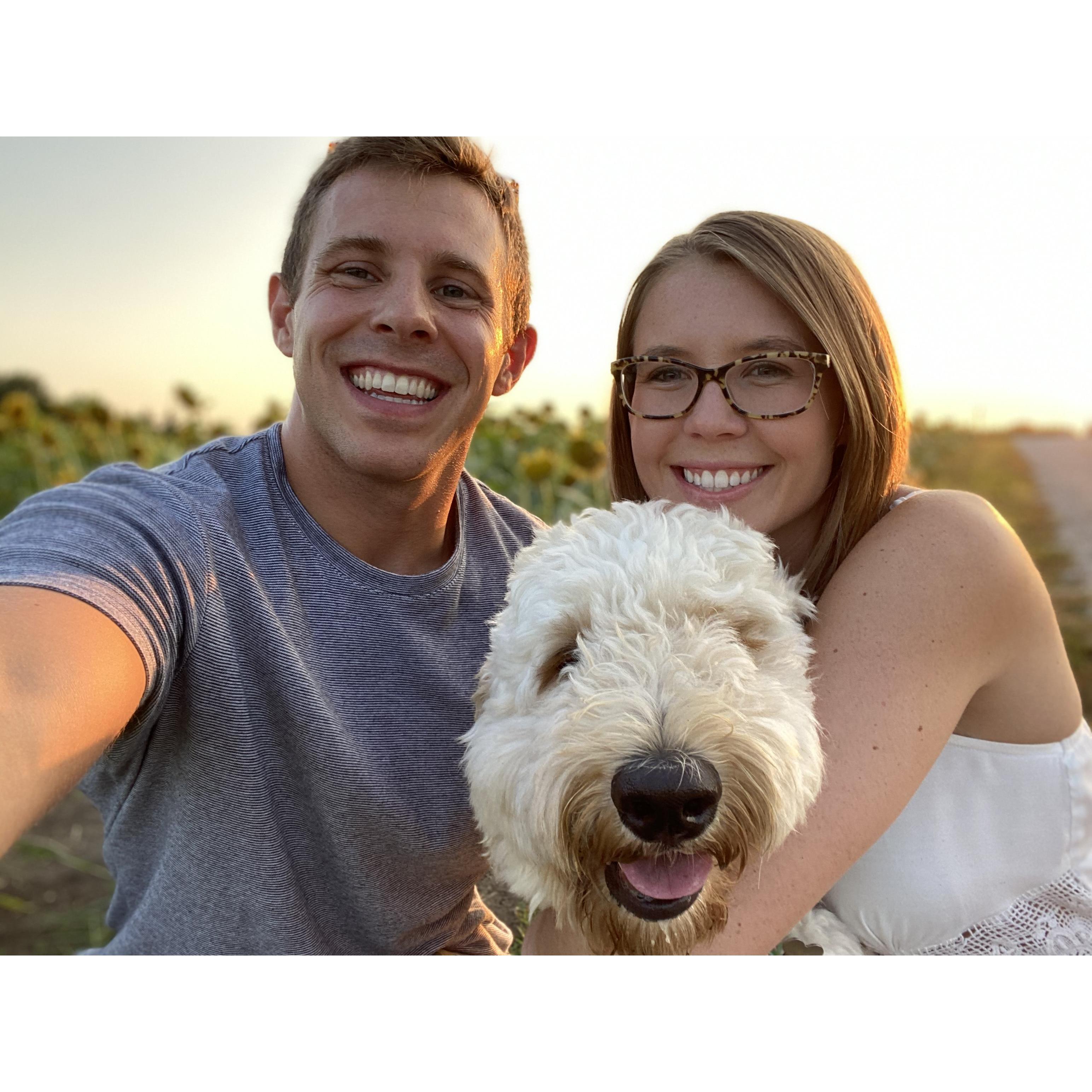 Millie's first sunflower patch! One of many adventures we went on as we embraced our life together in Kansas.