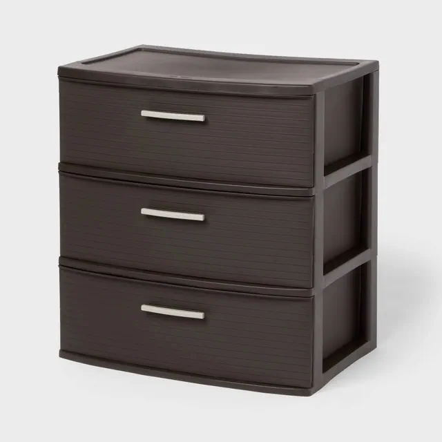 3 Drawer Wide Tower Espresso - Brightroom™