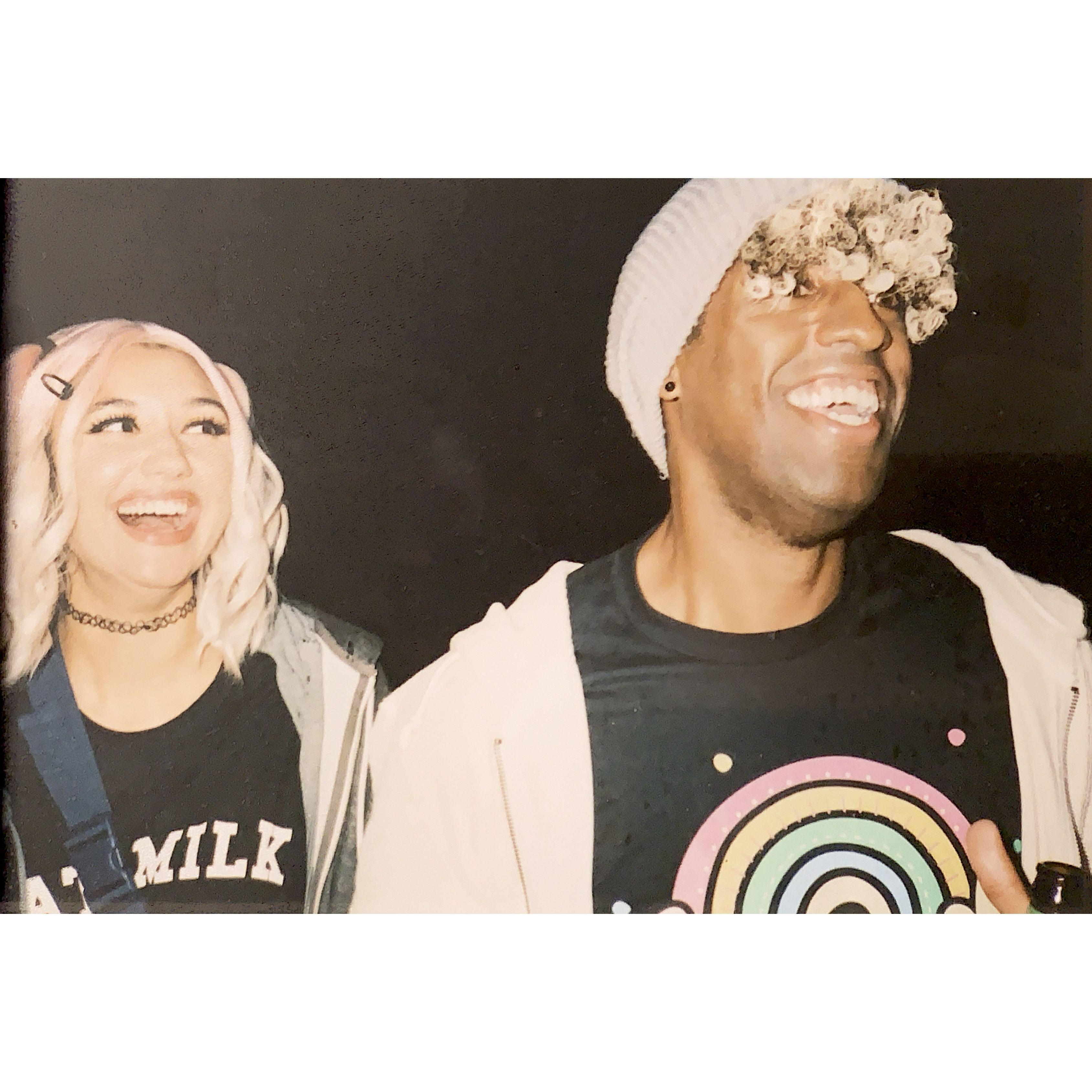 That time we killed Halloween with our Gen Z costumes, captured by our friend Zach (he also took our engagement photos!)