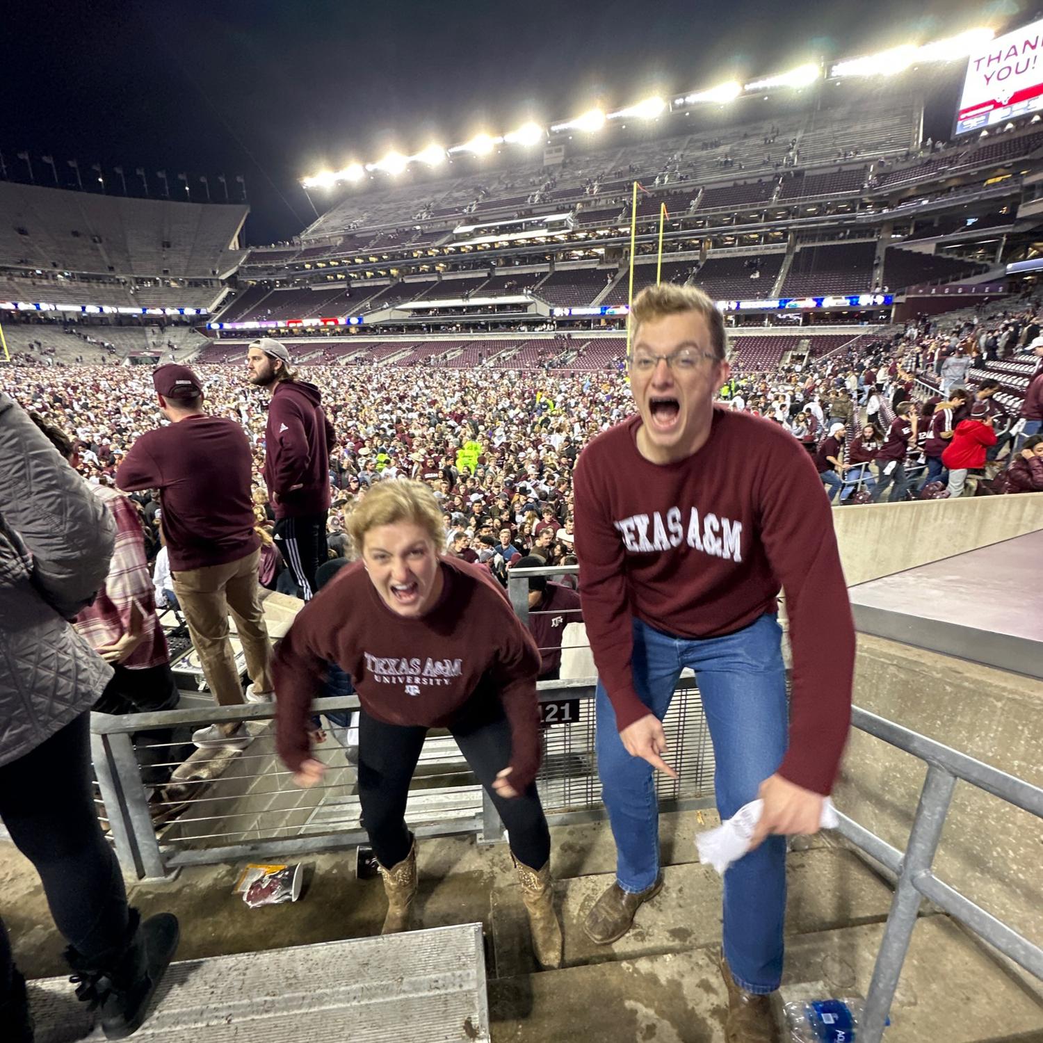 We LOVE some good Aggie football! Many a kisses have been earned at Kyle field.