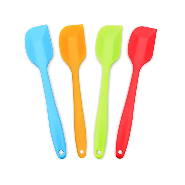 4-Piece Silicone Spatula, Heat-Resistant Non-stick Rubber Spatulas with Stainless Steel Core