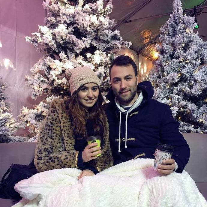 Stopping for a photo at the "QVC West Chester Christmas Parade."