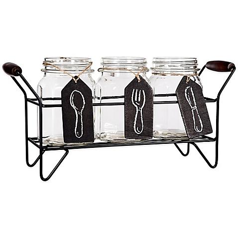 Del Sol Panel 3-Section Flatware Caddy Set