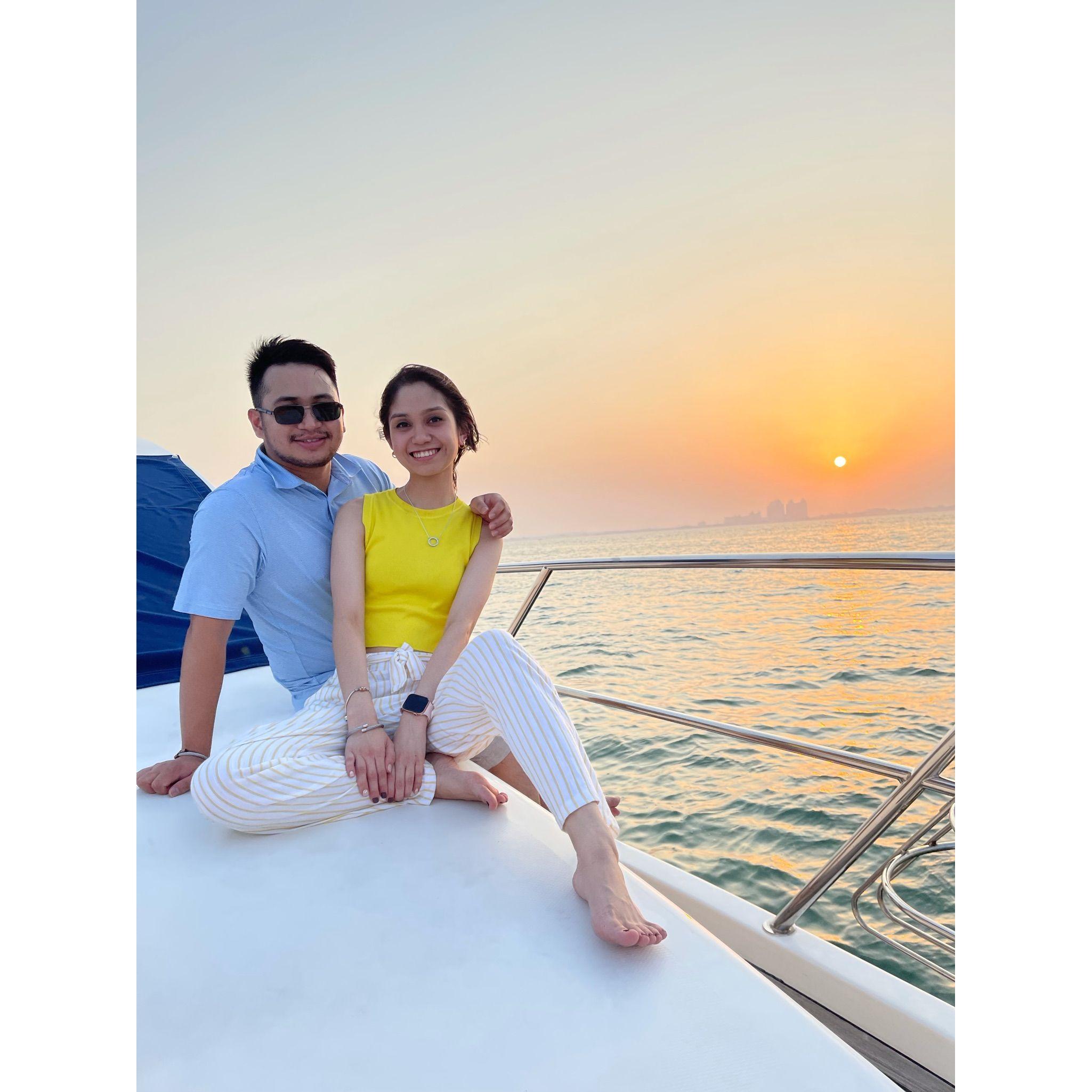 Went to a yacht ride the next day! Watching the sunset was only a dream whenever we video called but on this day, we started and ended it together. *Cue Million Little Miracles by Elevation Worship*