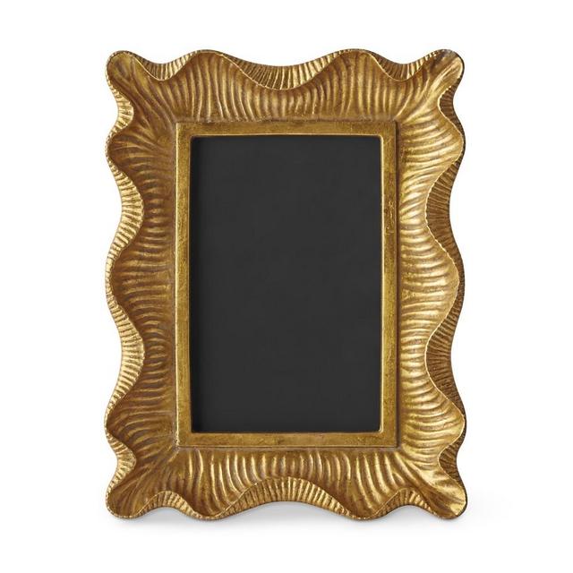 AERIN Gold Scalloped Gallery Frame, 4" X 6"