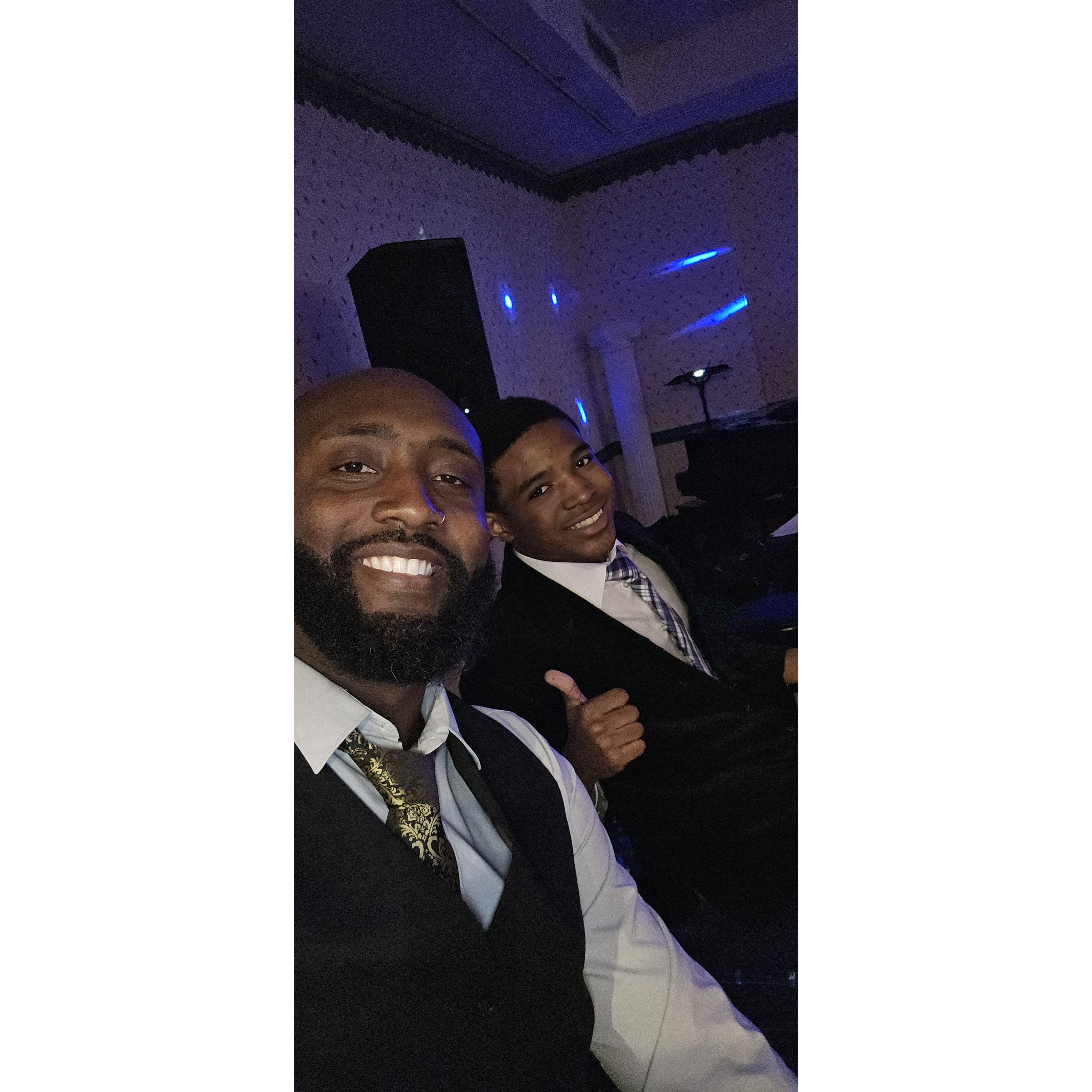 Calvin & Jarquis at Rita's birthday party - April 2023