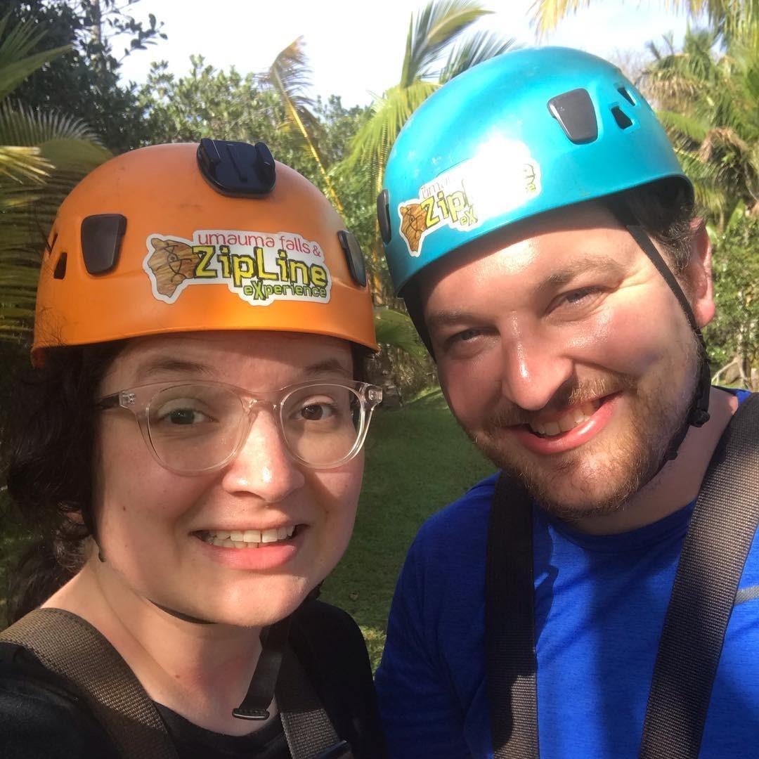 Ziplining in Hawaii at Umauma Falls in March 2019.