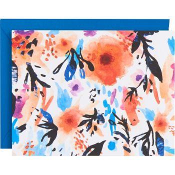 Abstract Watercolor Floral Stationery