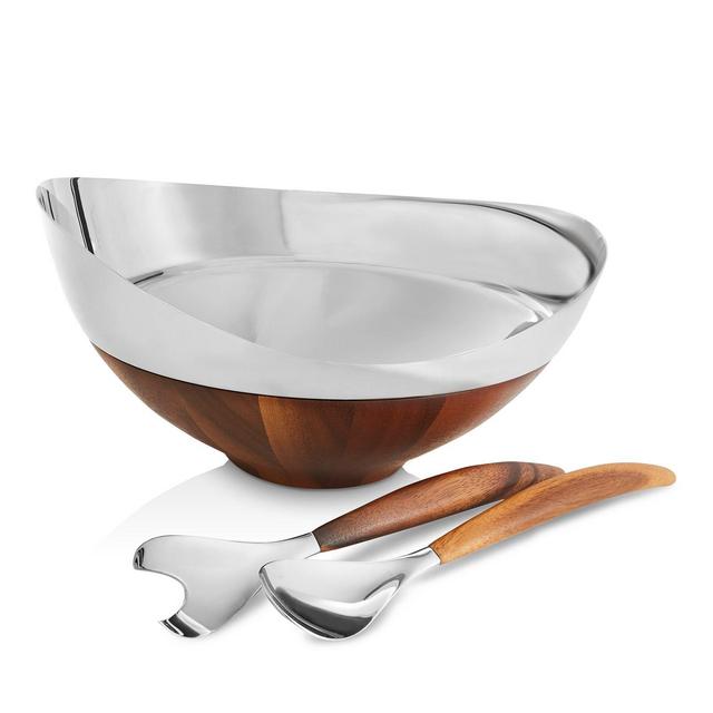 Nambé Pulse Salad Bowl with Servers