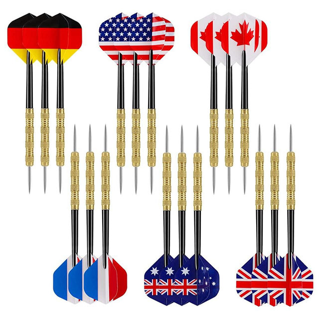 Accmor Steel Tip Darts, Professional Metal Darts, Darts Metal Tip Set, Metal Darts for Dartboard,18 pcs