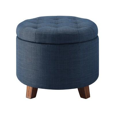 Tufted Round Storage Ottoman