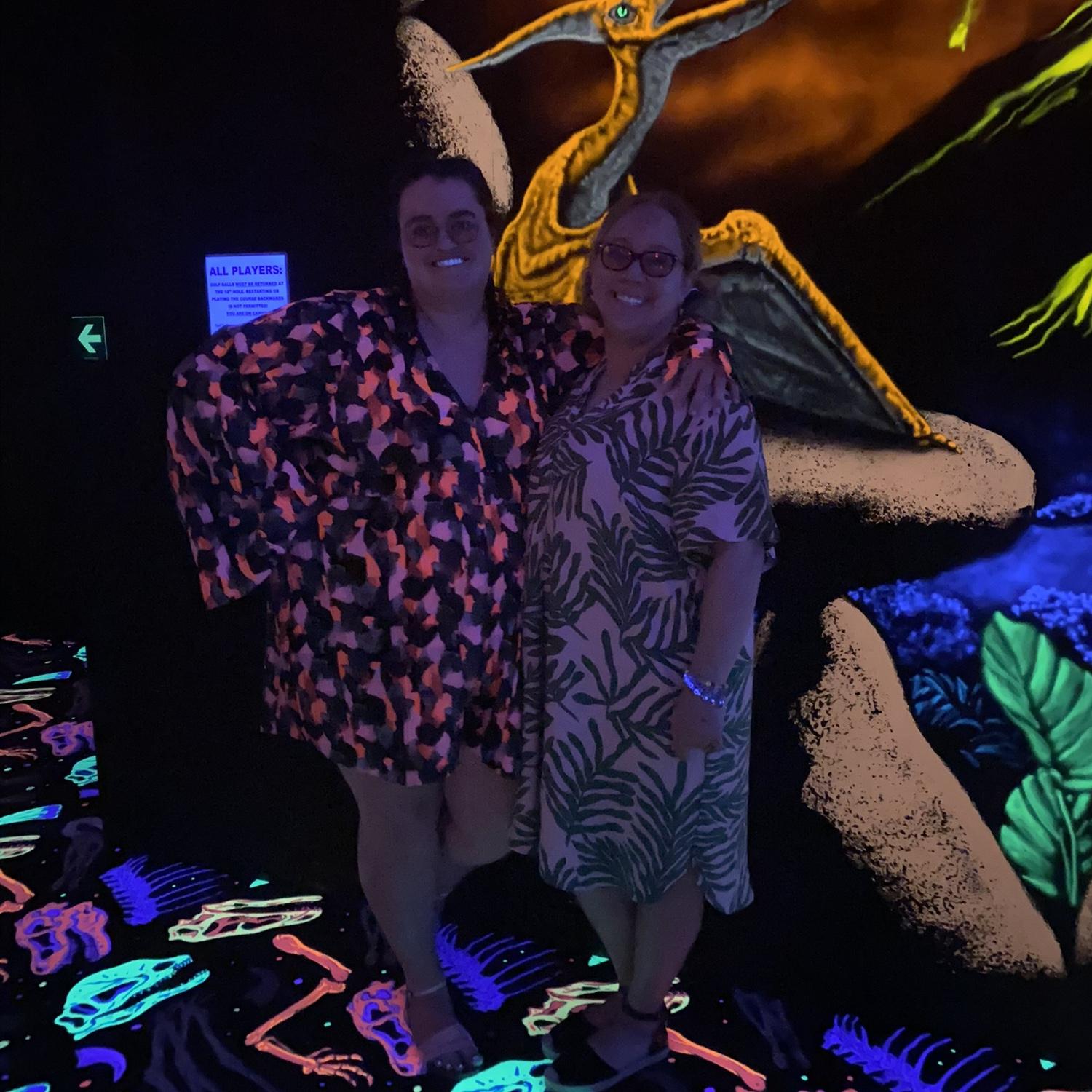 We played glow mini golf on our vacation to gulf shores