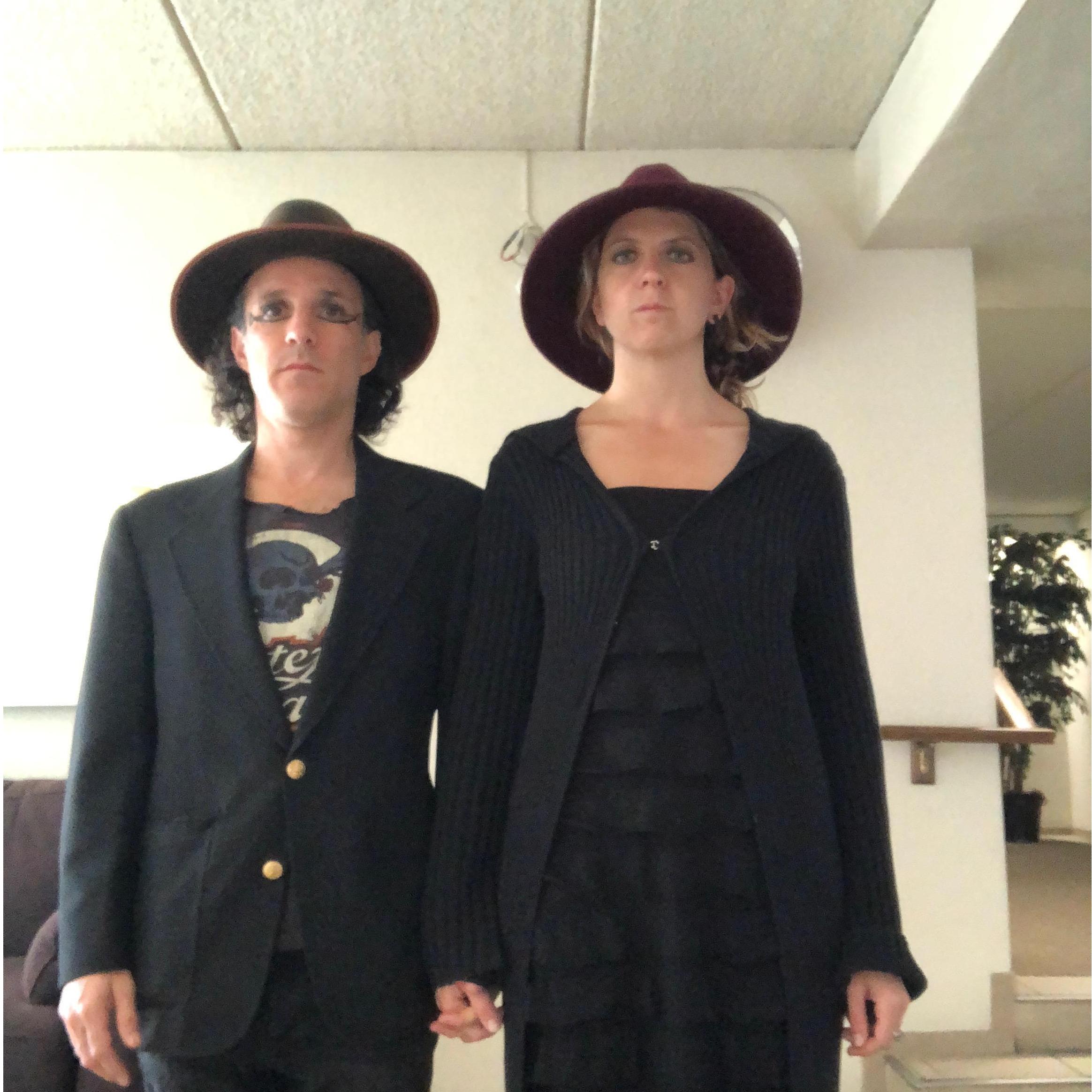 Mr and Mrs. Nej, my teaching alter ego. Simcha joined me for the Halloween parade.