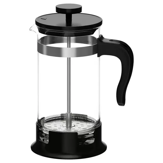 UPPHETTAFrench press coffee maker, glass/stainless steel34 oz