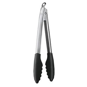 Rosle Stainless Steel Lock & Release Silicone Coated Cooking Tongs, 12-inch
