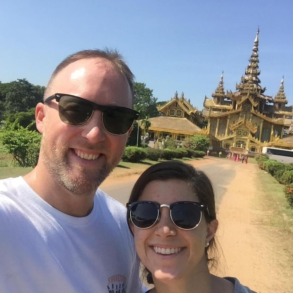 Kendall and Aaron's first home together was in Yangon, Myanmar. They enjoyed exploring the surrounding areas, like Bago.