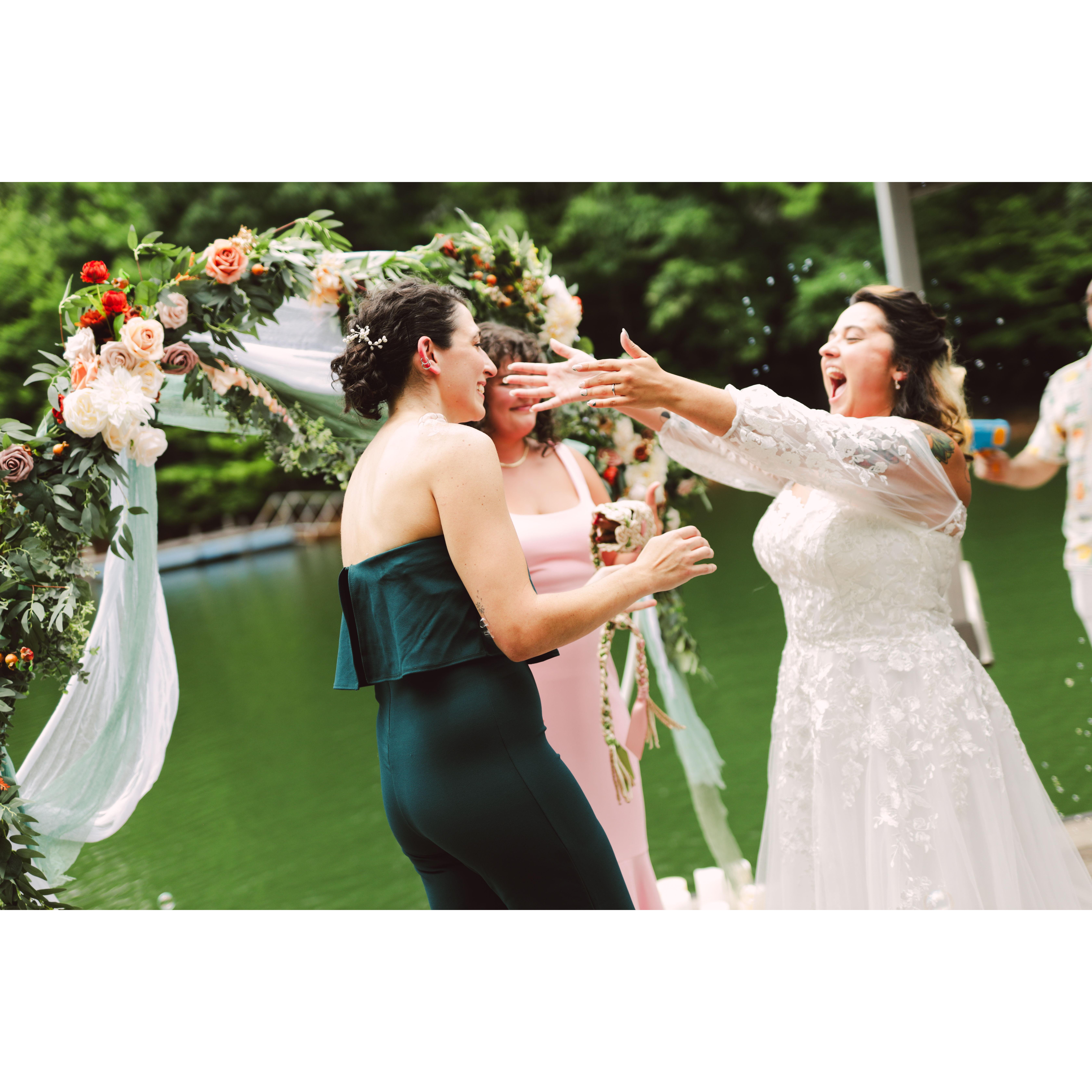 Right after we were pronounced "married"!