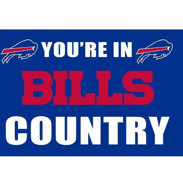 Oflying Buffalo Flag You're in Bills Country Banner 3 * 5ft for Indoor Outdoor Garage Man Cave with 2 Metal Grommet