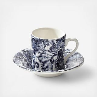 Faded Peony Espresso Cup & Saucer