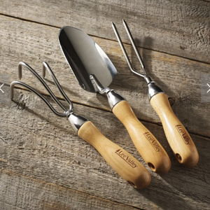 Set of 3 Lee Valley Garden Tools (3-Prong Cultivator, Trowel & Jekyll Weeder)