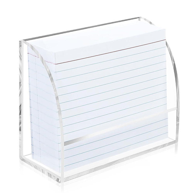 SHIQIKEJIPTY 1 Pack 4 X 6 Index Card Holder Clear Acrylic Card Holder for Desk File Note Postcard Stand Index Cards Rack Acrylic Business Stand Postcard Display for Office Business Classroom(No Card)