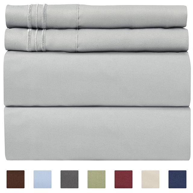California King Size Sheet Set – 4 Piece Set - Hotel Luxury Bed - Extra Soft - Deep Pockets - Breathable & Cooling - Wrinkle Free - Cali King Sheets 4 PC - Cal King Bed Sheets California King Mattress