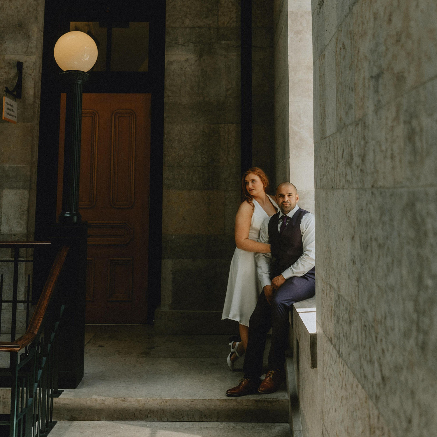 Engagement Photo on our save the dates by TyNicole Photography
