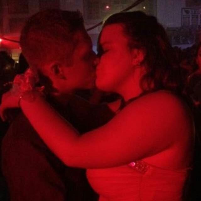 Another photo from our first homecoming together, during our first dance.