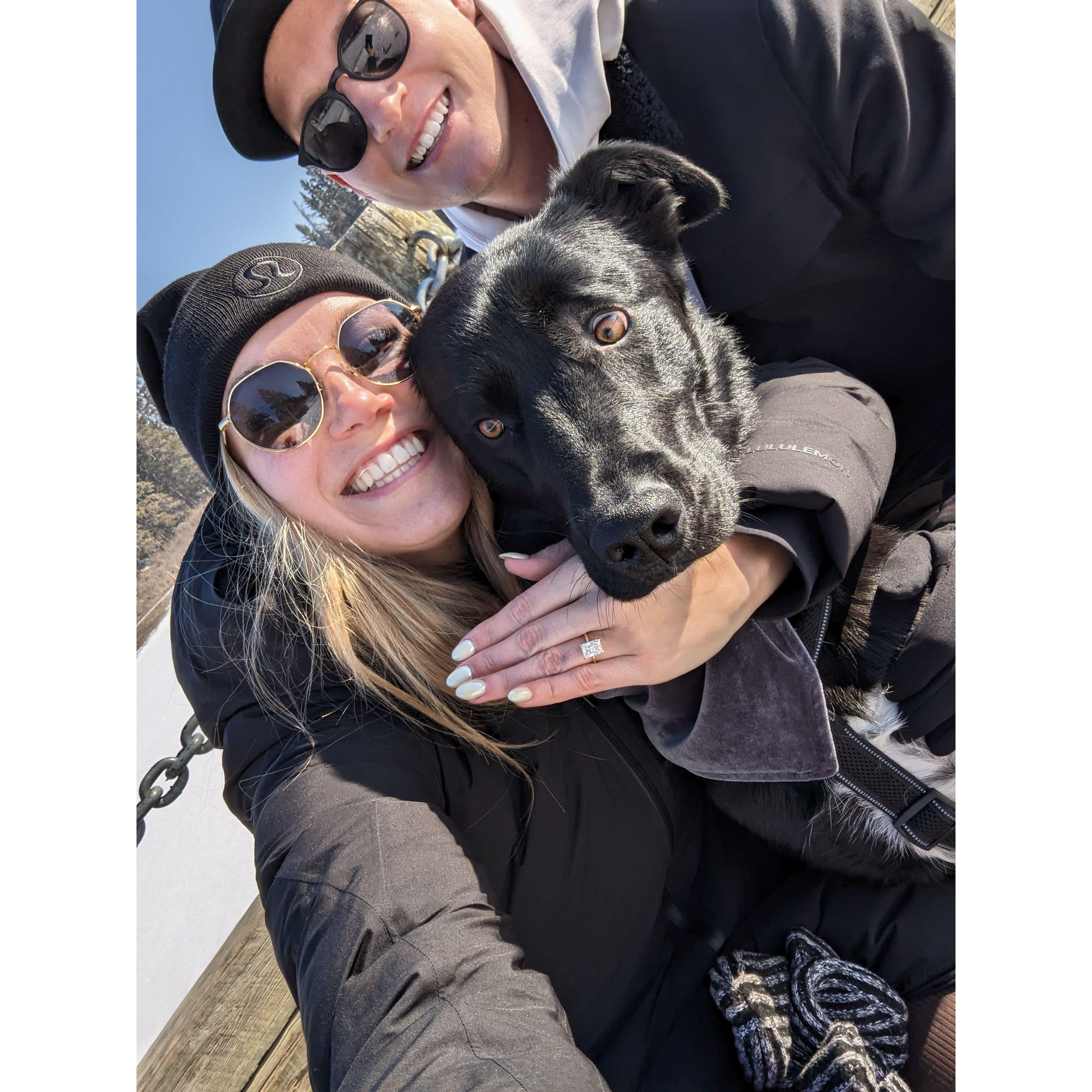 Taken moments after I said yes to marrying Brett!