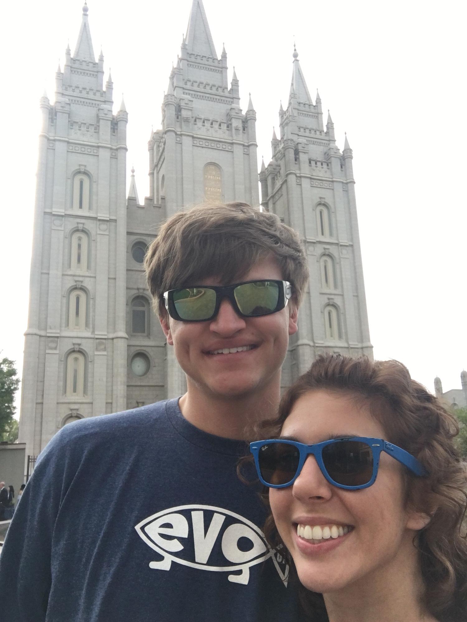 Being tourists in Salt Lake City!