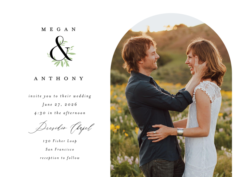 Jackson Arch | White | Zola Wedding Invitations