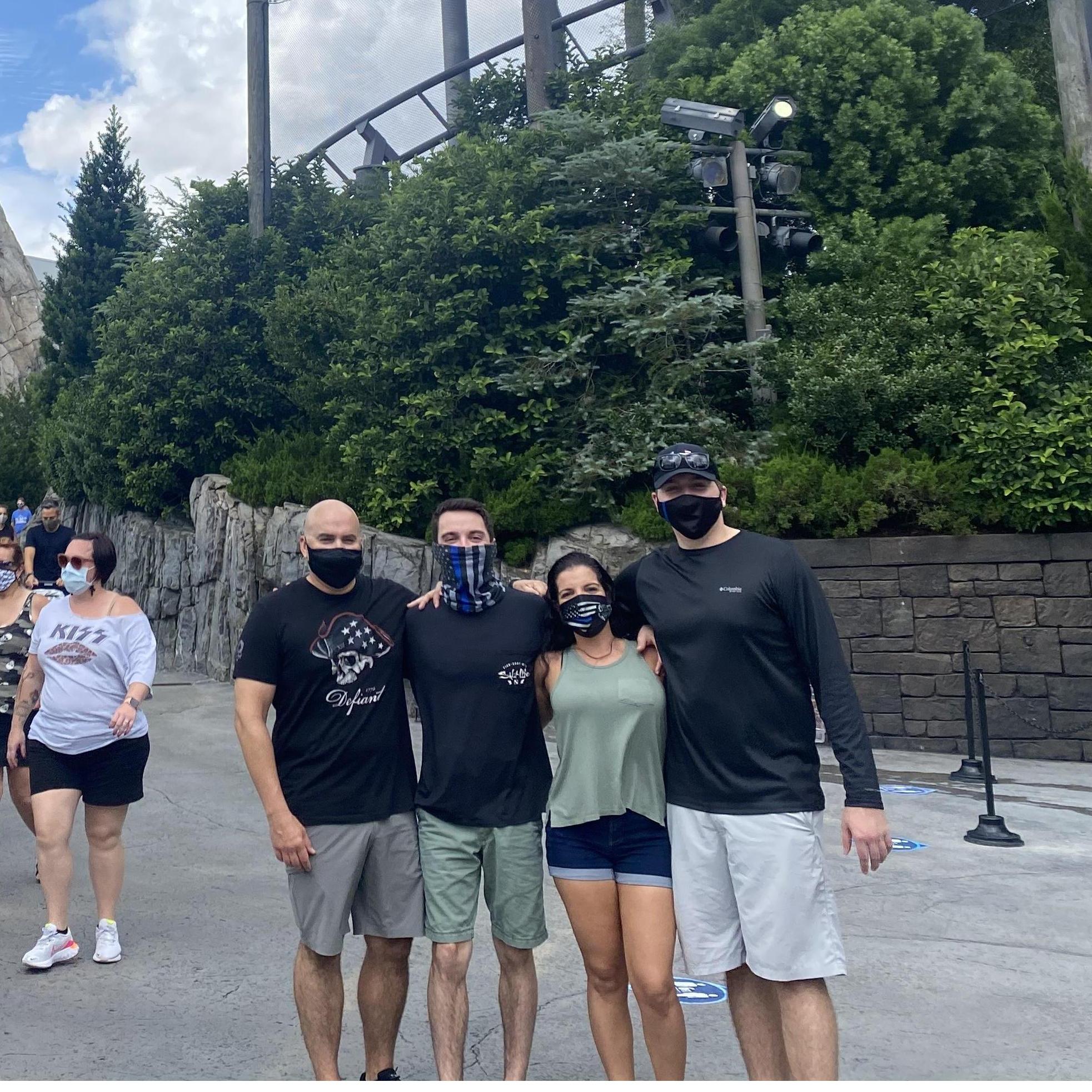 Me and my boys at Universal. Harry Potter gang gang lol