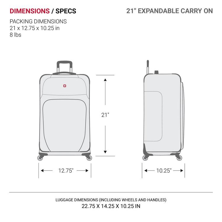 SwissGear, 6283 Expandable Spinner 3-Piece Softside Luggage Set | Zola