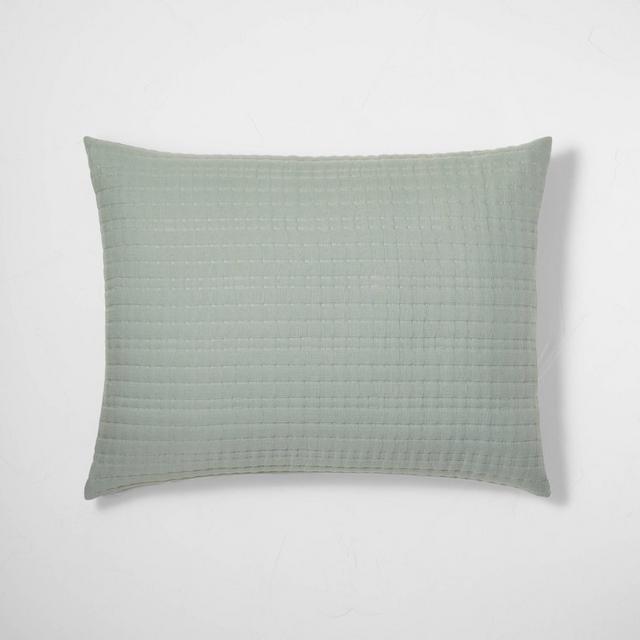Standard Lyocell Cotton Blend Coverlet Sham Sage Green - Casaluna™