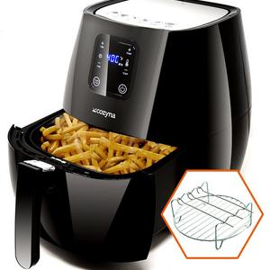 Cozyna SAF-32 Digital Air Fryer Touchscreen (3.7QT) with 2 Airfryer Cookbooks and a Skewer Rack Accessory
