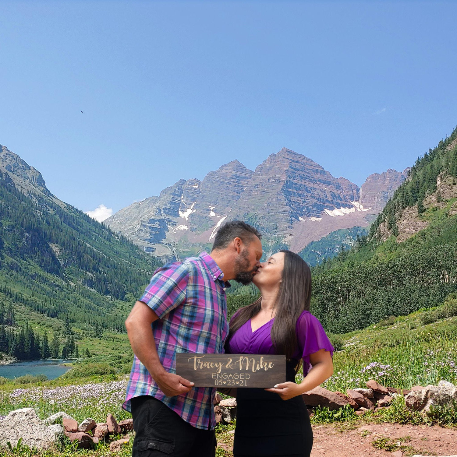 In 2021 we had our engagement photos taken at Maroon Bells