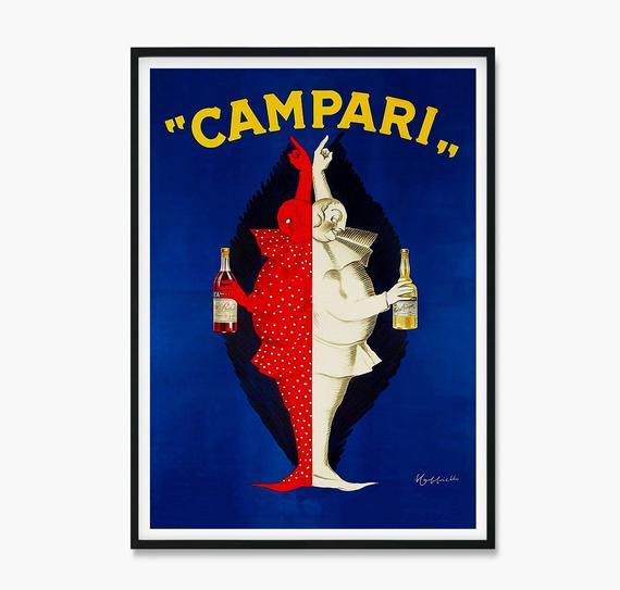 Campari Vintage Poster + Frame