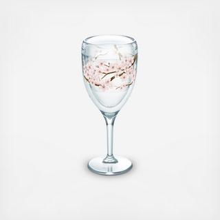 Cherry Blossom Wine Glass