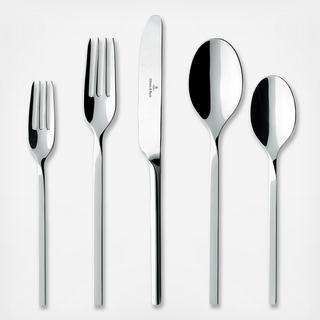 New Wave Flatware 5-Piece Flatware Set, Service for 1