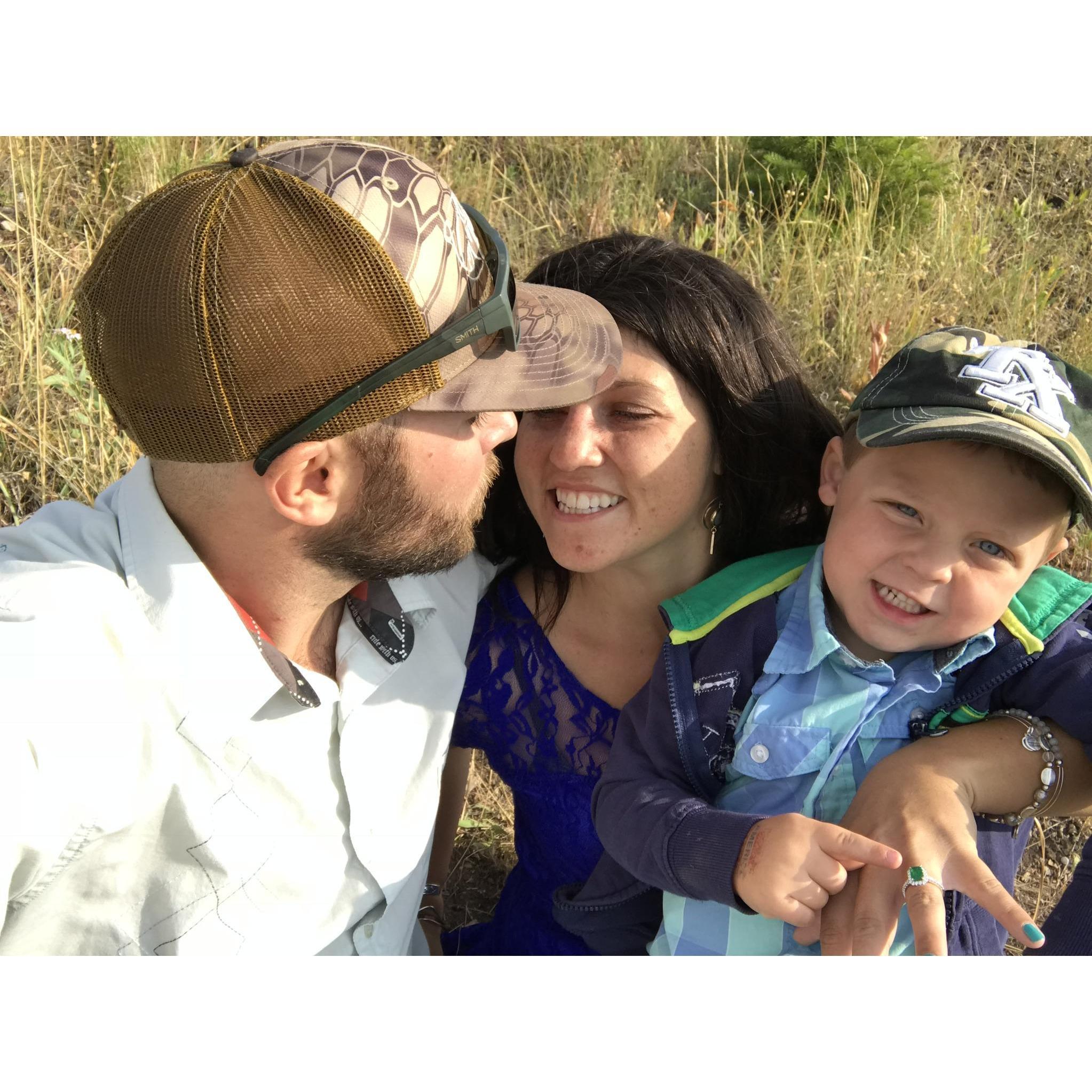 The day Luke asked both Paxton and I to be a family with him forever 💚