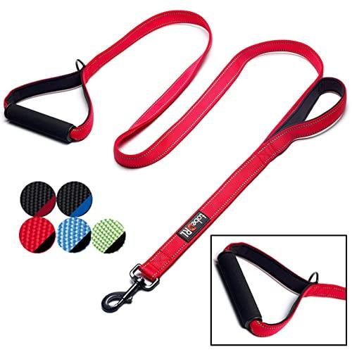 tobeDRI Heavy Duty Dog Leash - 2 Padded Handles, 6 feet Long - Dog Training Walking Leashes for Medium Large Dogs