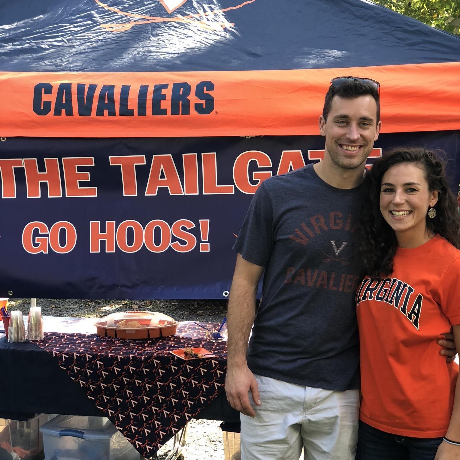 Cheering on the Hoos together!