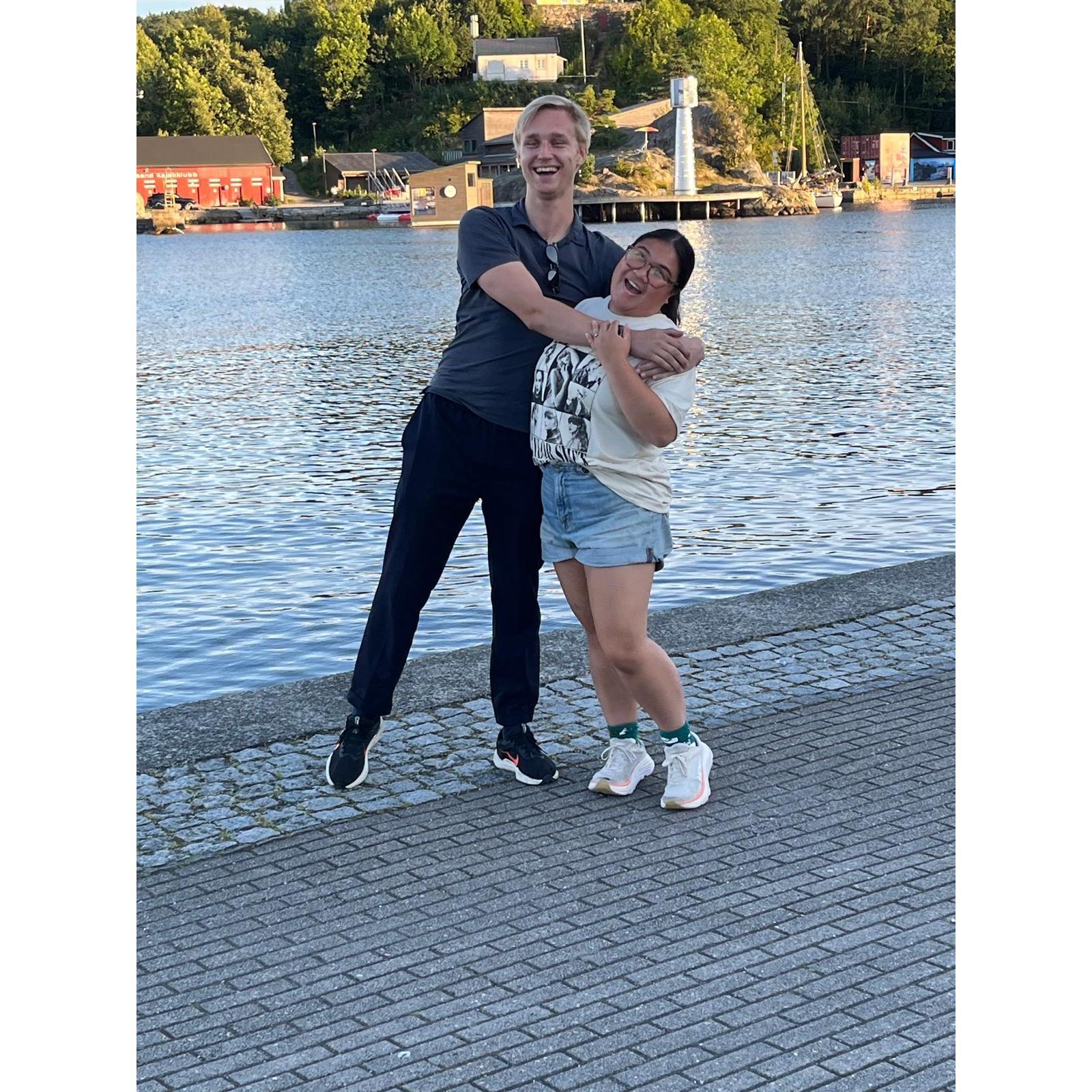 Kristiansand!!! This is where we met for the first time while Hanna was studying abroad. We went here on our way to Denmark to get married. August 2024