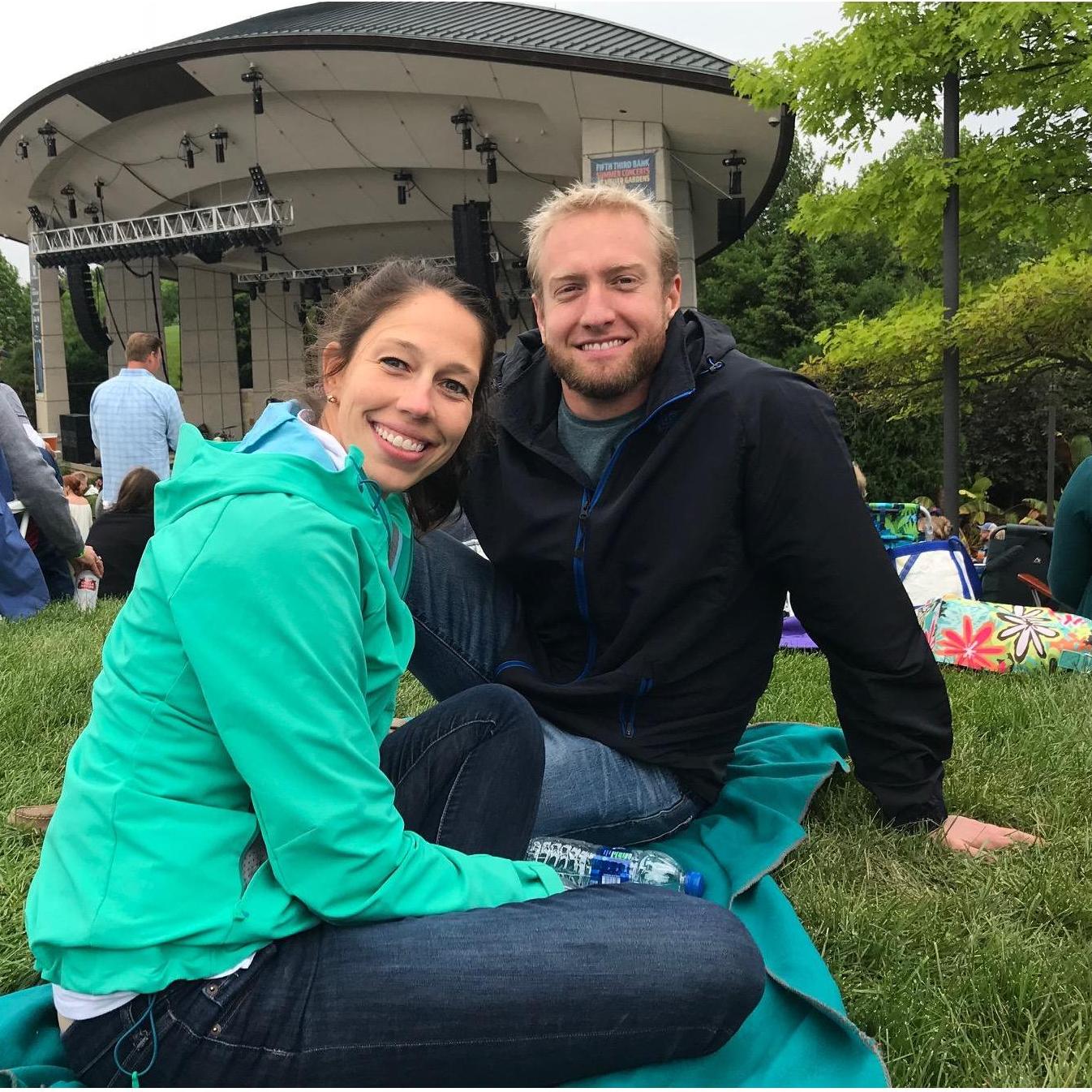 Thai food picnic and Fitz and the Tantrums concert at Meijer Gardens; the first of many picnics and outdoor concerts.