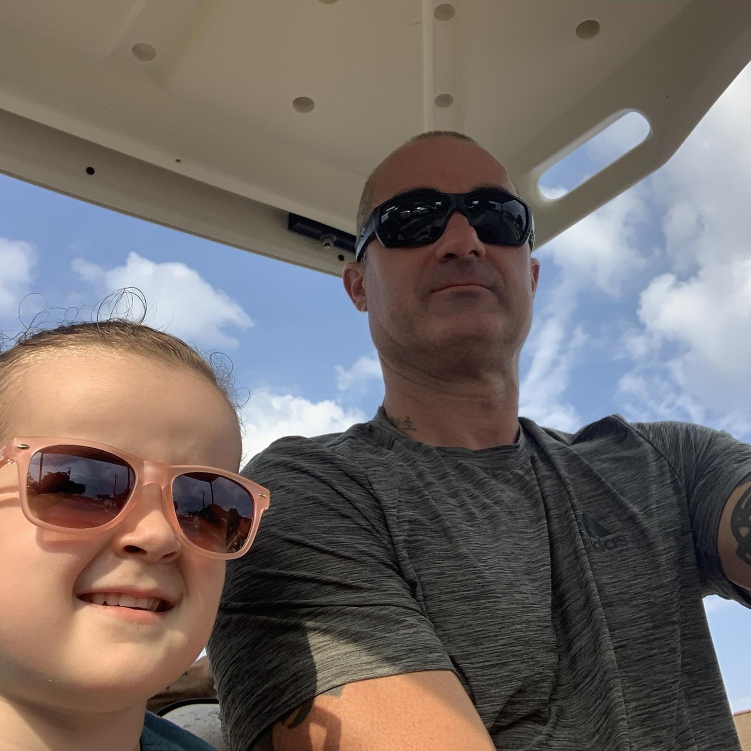 Josie loves her golf cart rides.