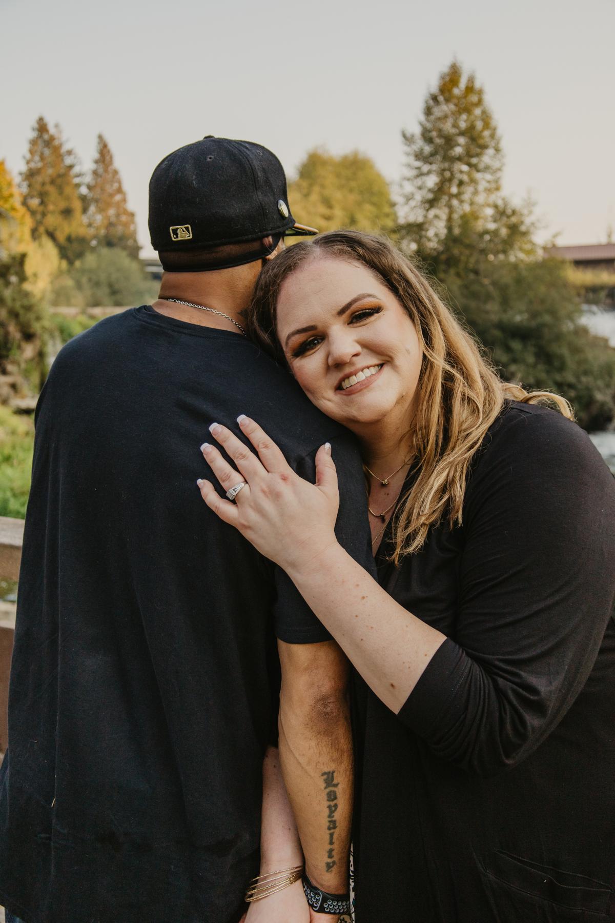 Engagement photos at Tumwater Falls Oct 2022