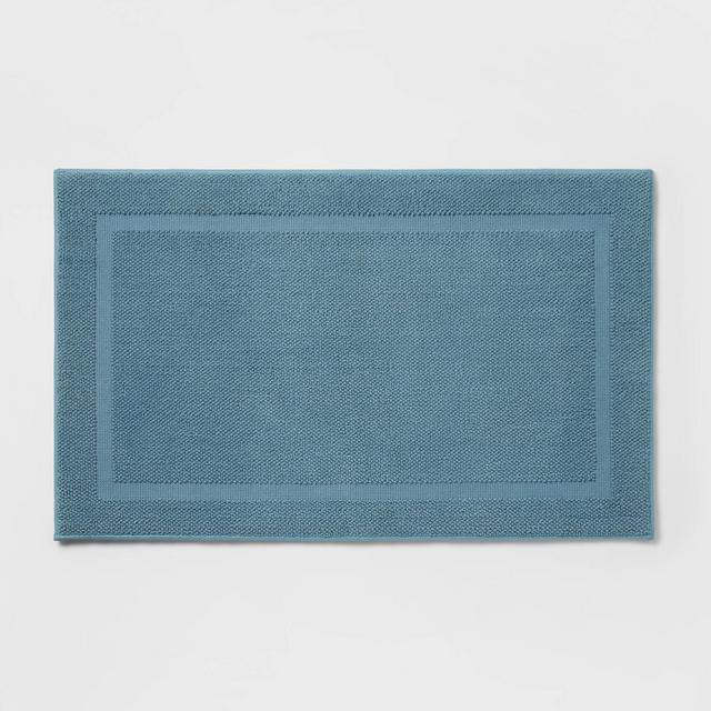 23"x37" Performance Texture Cotton Memory Foam Bath Rug Aqua - Threshold™