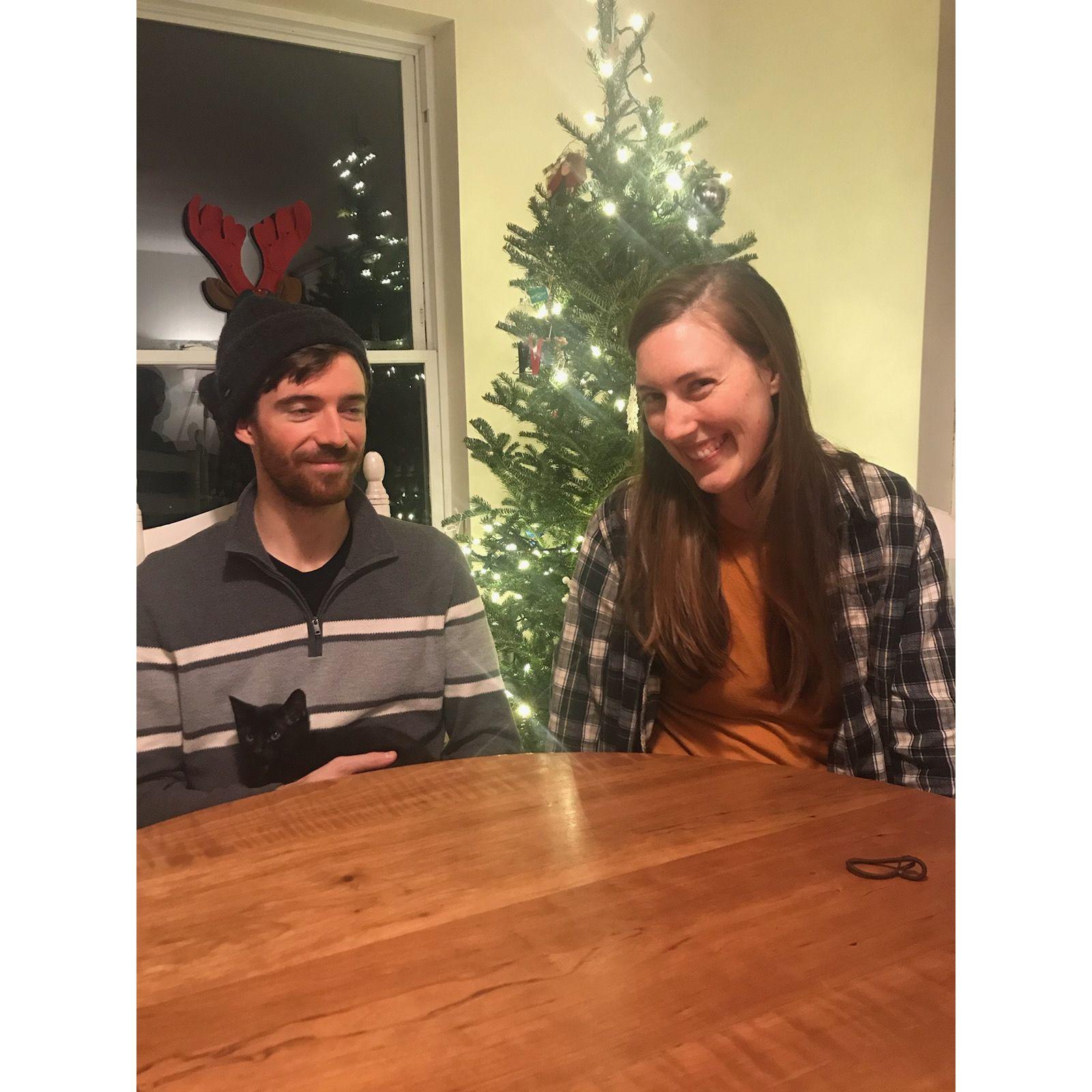 Christmas with our new kitten in 2021