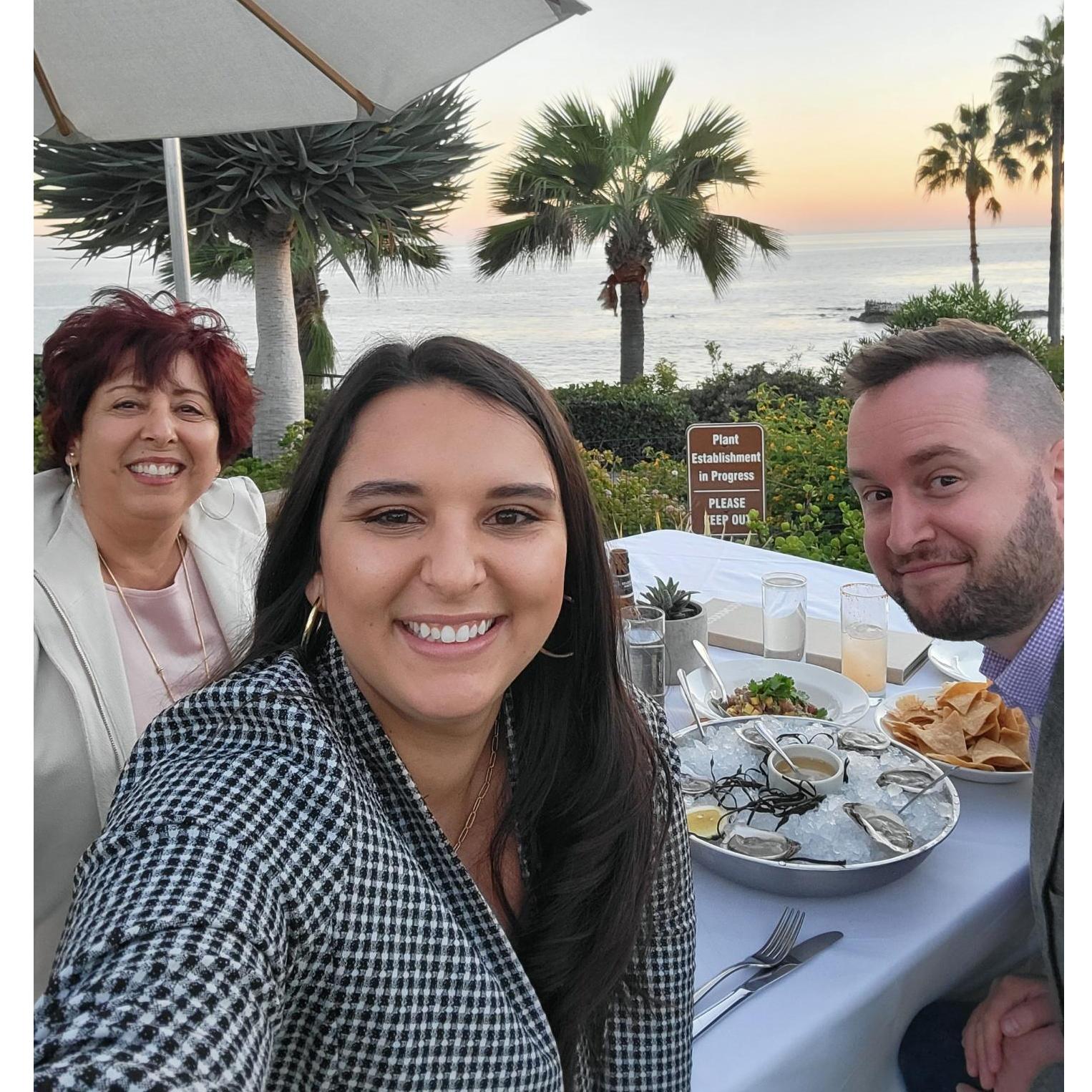 Garrett visiting California to Debbie and Lisa for Lana's hand